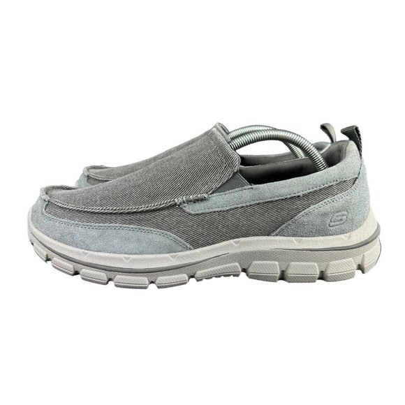 Skechers Palmero Matthis Charcoal Grey Slip On Casual Shoes Men's Sz 8.5-9.5 EE - Picture 3 of 9